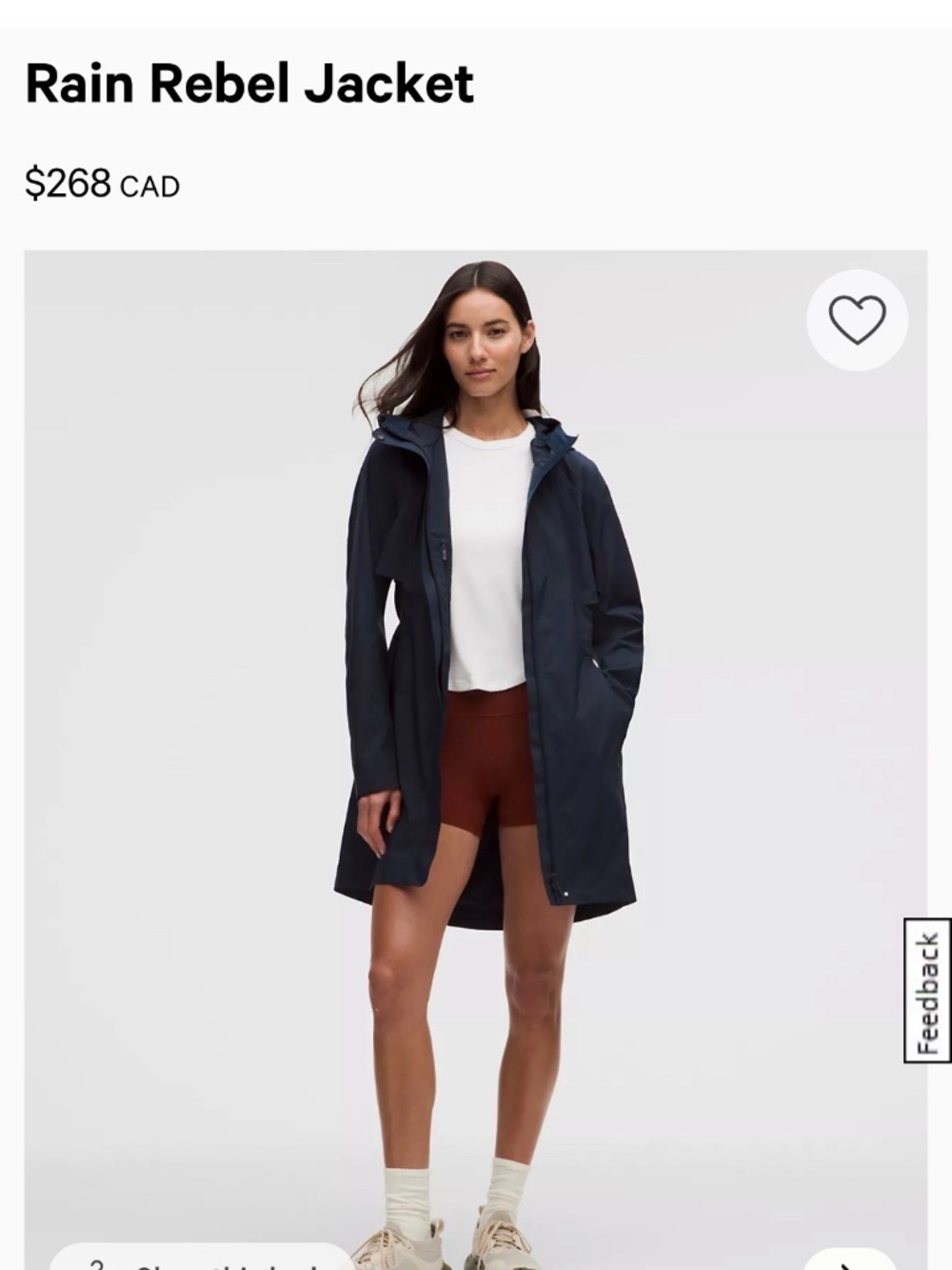 Lululemon Rain Rebel Jacket - Navy
